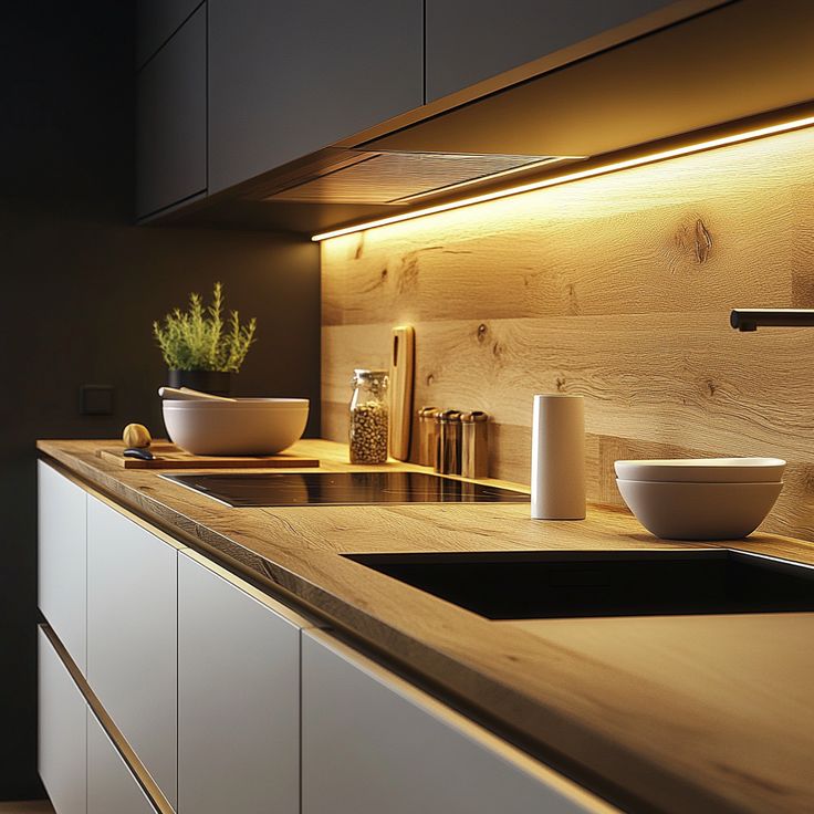 Éclairage intégré cuisine