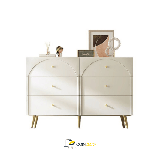 خزانة تخزين عصرية باللون الأبيض – تصميم أنيق ومساحة عملية لكل بيت