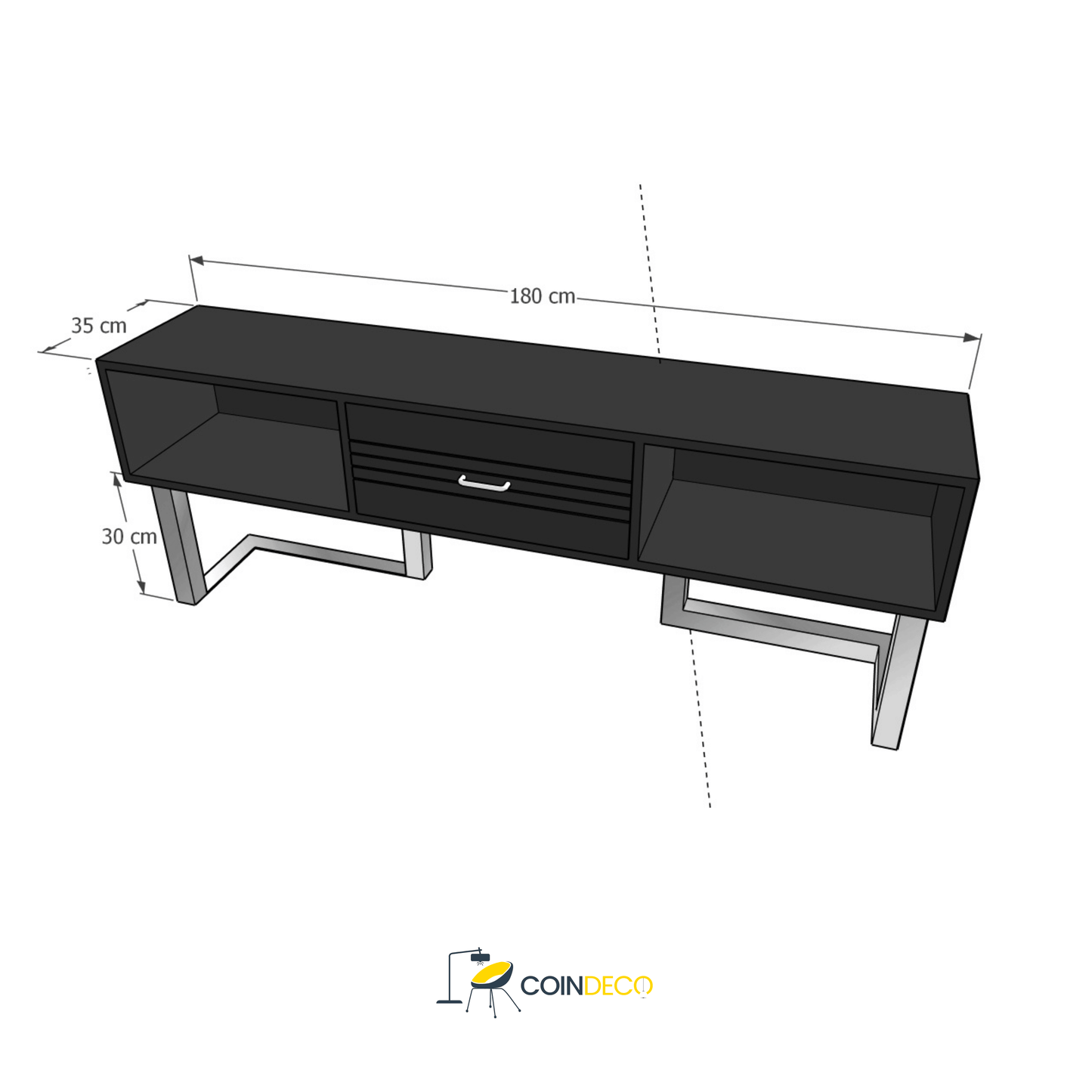 مكتب من المعدن والخشب بتصميم راقي