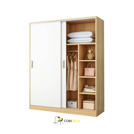 خزانة الملابس المنزلية Verda بأبواب منزلقة وتصميم عصري