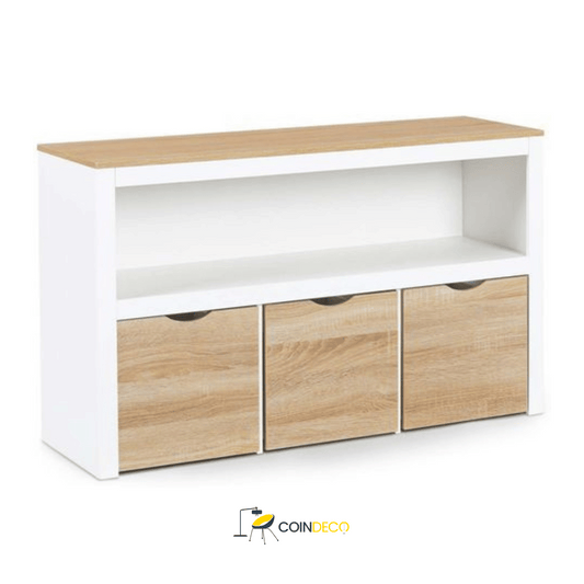 خزانة تنظيم ألعاب وأغراض الأطفال بتصميم عصري – 4 خانات تخزين متعددة الاستخدامات